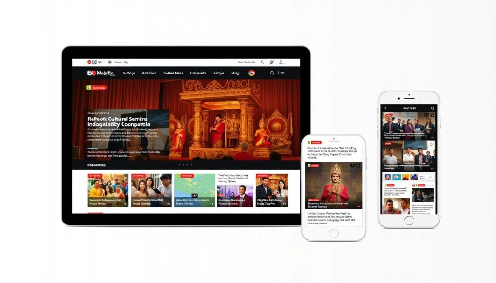 Platform digital yang menampilkan berita budaya dengan format multimedia