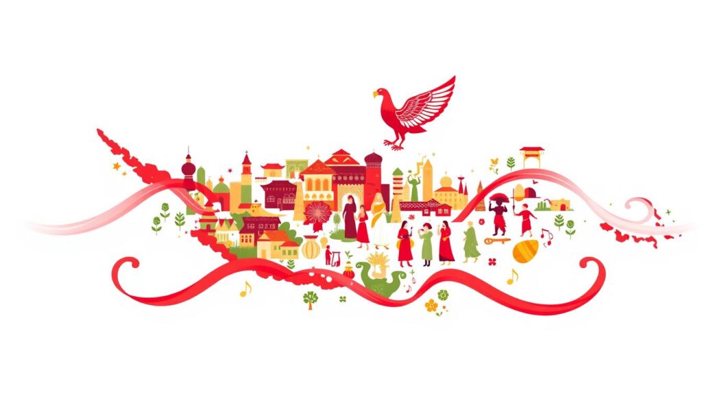Ilustrasi Bhinneka Tunggal Ika sebagai semboyan yang menyatukan keberagaman budaya Indonesia